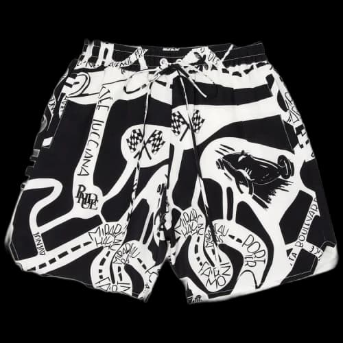 Rhude Strada Silk Short 'Black/White'
