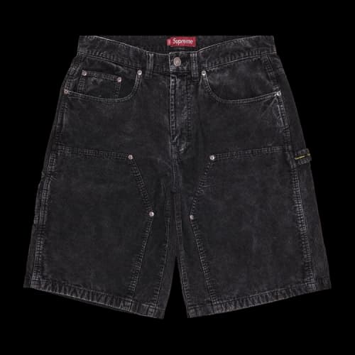 Supreme Washed Corduroy Double Knee Painter Short 'Black'