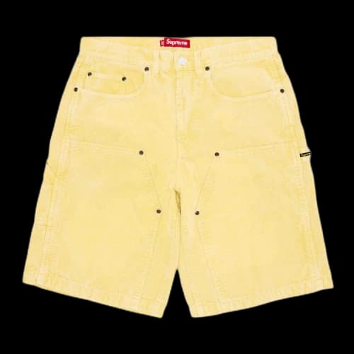 Supreme Washed Corduroy Double Knee Painter Short 'Yellow'