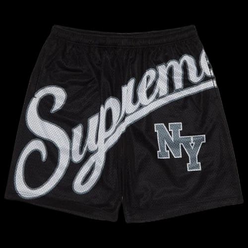 Supreme Big Script Mesh Short 'Black'