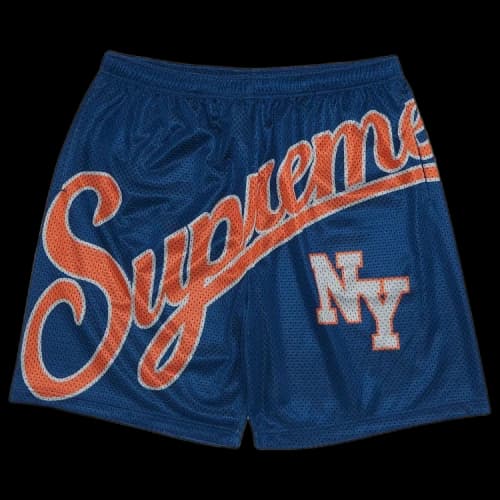 Supreme Big Script Mesh Short 'Navy'