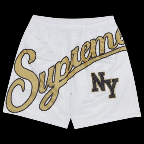 Supreme Big Script Mesh Short 'White'