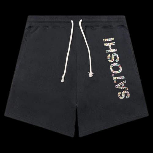 Satoshi Nakamoto Studded Logo Shorts 'Black'