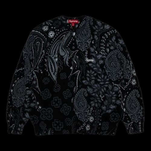 Supreme Printed Paisley Sweater 'Black'