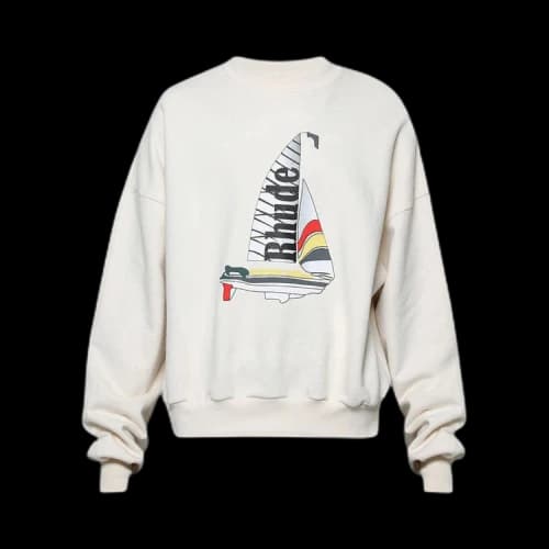 Rhude Catamaran Champion Crewneck 'Cream'