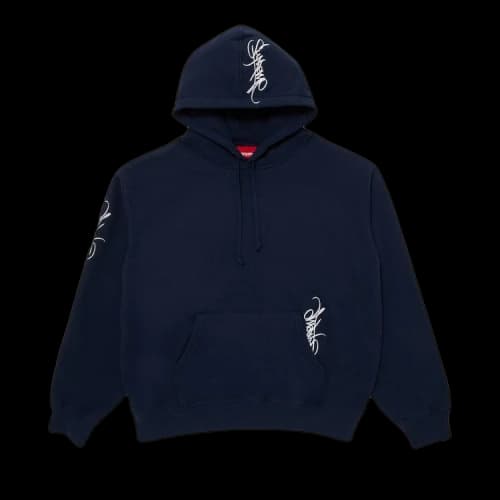 Supreme Tag Hooded Sweatshirt 'Navy'