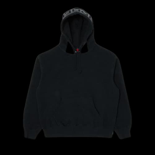 Supreme Jacquard Stripe Hooded Sweatshirt 'Black'
