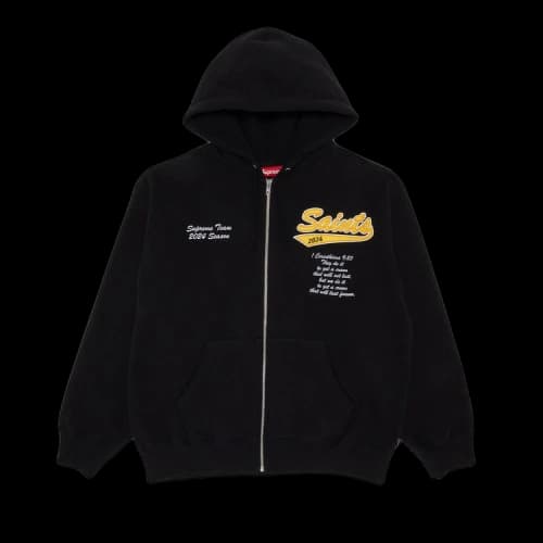 Supreme Salvation Zip Up Hooded Sweatshirt 'Black'