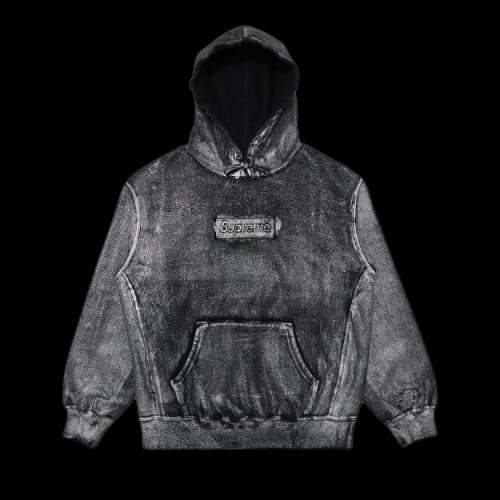 Supreme x MM6 Maison Margiela Foil Box Logo Hooded Sweatshirt 'Black'