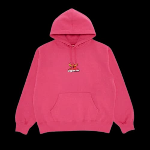 Supreme x Toy Machine Hooded Sweatshirt 'Magenta'
