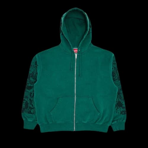 Supreme AOI Zip Up Hooded Sweatshirt 'Teal'