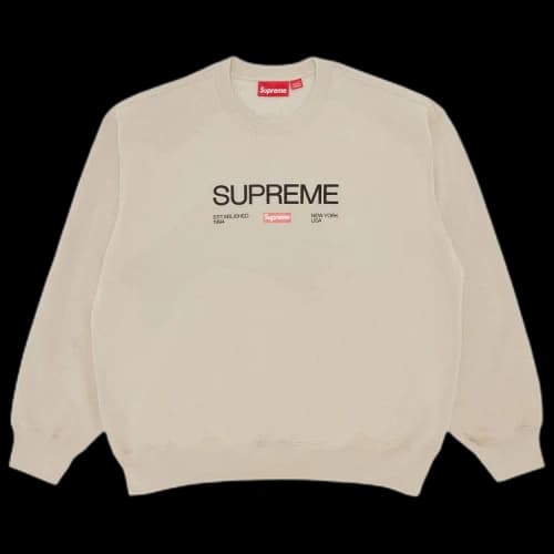 Supreme Established Crewneck 'Clay'