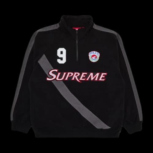 Supreme Equipé Half Zip Sweatshirt 'Black'