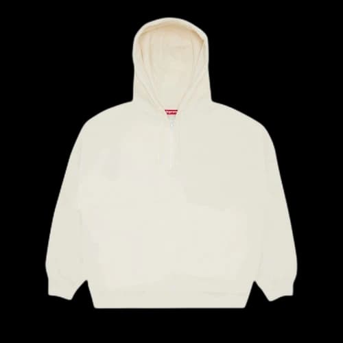 Supreme Wrapped Half Zip Hooded Sweatshirt 'Stone'
