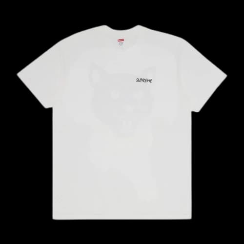 Supreme Black Cat Tee 'White'