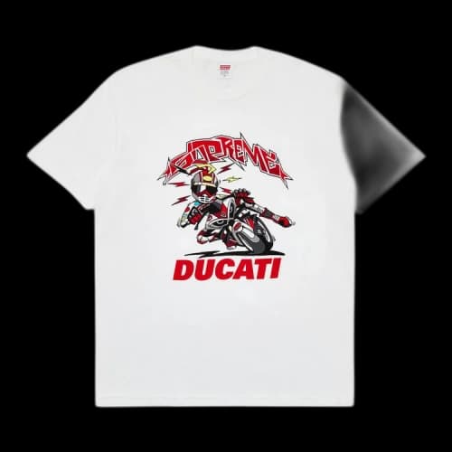 Supreme x Ducati Bike Tee 'White'