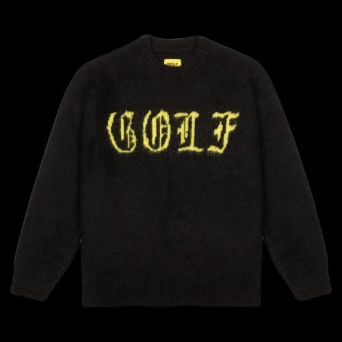 GOLF WANG Stab Mohair Sweater 'Black/Yellow'