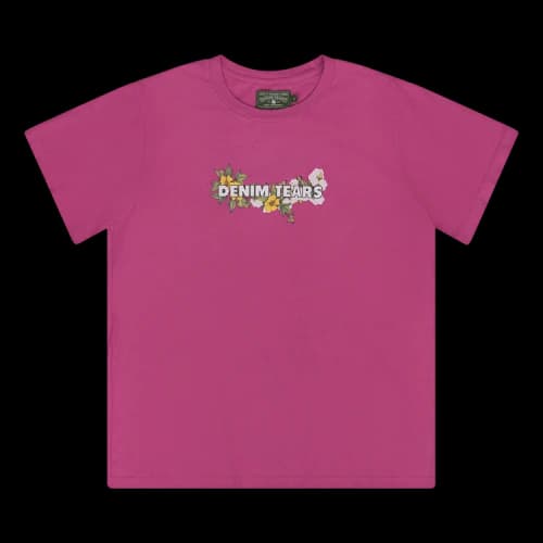 Denim Tears Floral Logo T-Shirt 'Pink'