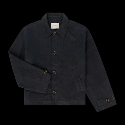 Aimé Leon Dore Waxed Cropped Topcoat 'Navy Blazer'