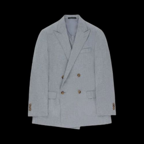 Aimé Leon Dore Low Button Double Breasted Fleck Suit Jacket 'Slate'