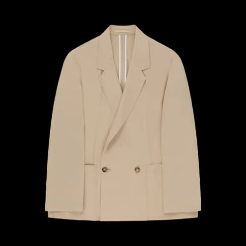 Aimé Leon Dore Double Breasted Gabardine Jacket 'Pale Khaki'