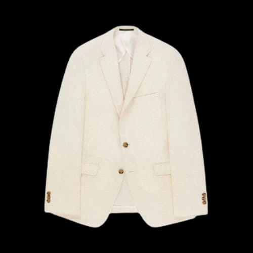 Aimé Leon Dore Single Breasted Boucle Suit Jacket 'Ivory'