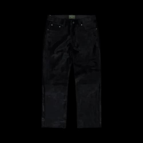 Denim Tears The Great Black Jockeys Collection Leather Pants Unisex Black Moderate
