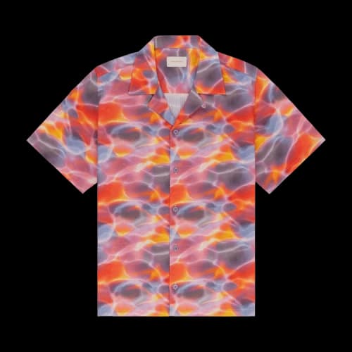 Aimé Leon Dore Aqua Print Seersucker Shirt 'Sunset'