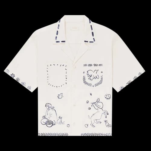 Aimé Leon Dore Lesvos Cropped Camp Shirt 'Pristine'