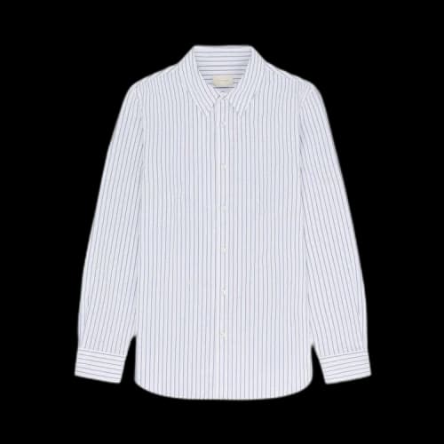 Aimé Leon Dore Striped Poplin Shirt 'White/Blue'