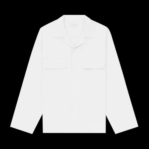 Aimé Leon Dore Linen Safari Shirt 'Bright White'