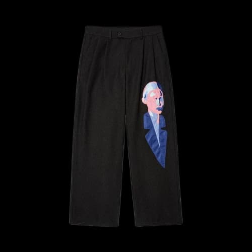 KidSuper Patchwork Face Tweed Pants 'Black'