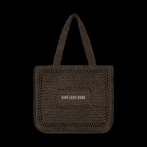 Aimé Leon Dore Crochet Tote Bag 'Coffee Bean'