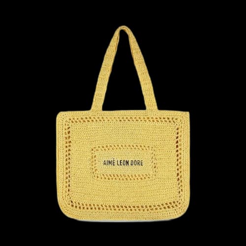 Aimé Leon Dore Crochet Tote Bag 'Yellow Pear'