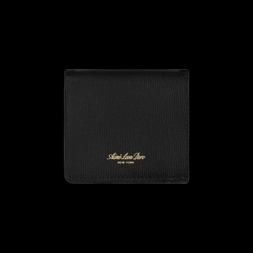 Aimé Leon Dore Full Grain Leather Bi-Fold Wallet 'Black'