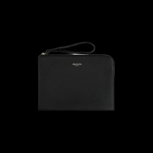 Aimé Leon Dore Full Grain Small Leather Pouch 'Black'