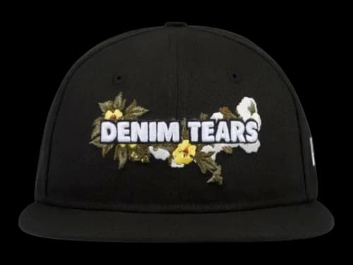 Denim Tears x New Era Floral Logo Hat Black