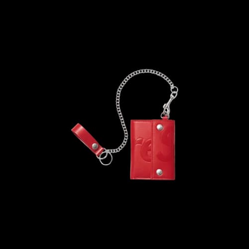 Supreme Leather Chain Wallet 'Red'