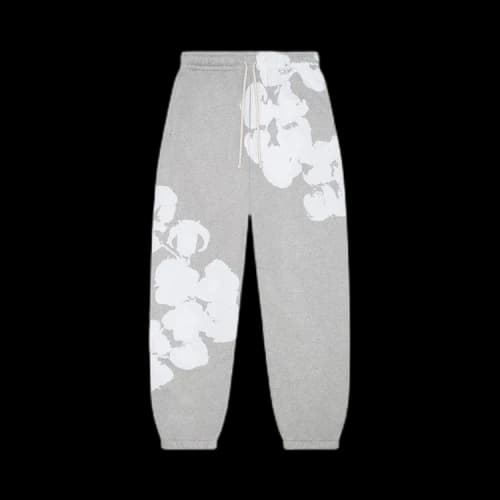 Denim Tears Big Cotton Wreath Sweatpants 'Grey'