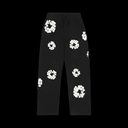 Denim Tears Cotton Wreath Baggy Sweatpants 'Black'