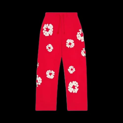 Denim Tears Cotton Wreath Baggy Sweatpants 'Red'