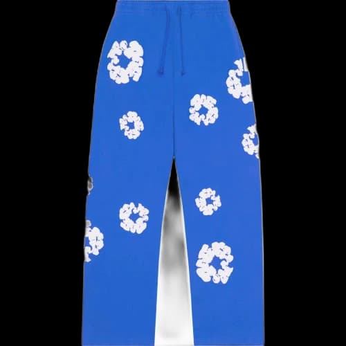 Denim Tears Cotton Wreath Baggy Sweatpants 'Blue'