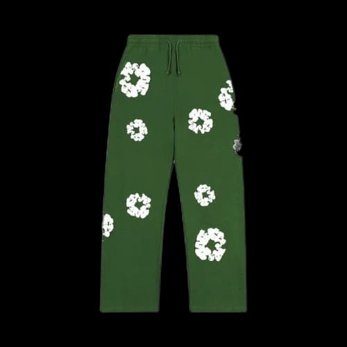 Denim Tears Cotton Wreath Baggy Sweatpants 'Green'