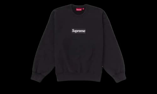 Supreme Washed Box Logo Crewneck Black