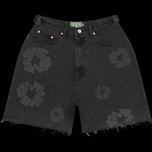 Denim Tears Mono Cotton Wreath Denim Shorts 'Black'
