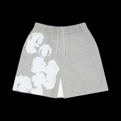 Denim Tears Big Cotton Wreath Sweat Shorts 'Grey'