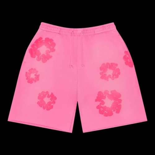 Denim Tears Mono Cotton Wreath Sweat Shorts 'Pink'