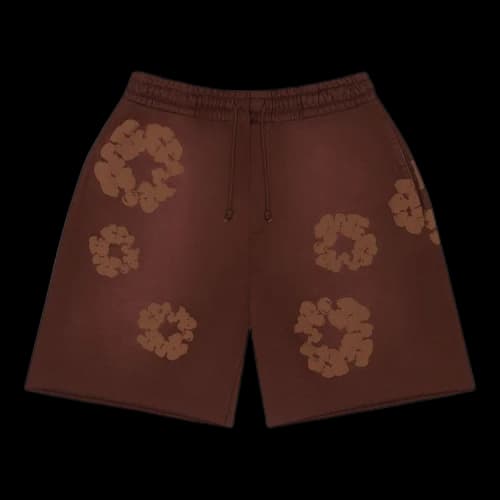 Denim Tears Mono Cotton Wreath Sweat Shorts 'Brown'