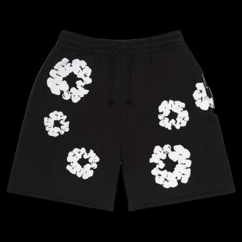 Denim Tears The Cotton Wreath Shorts 'Black' 'Black'