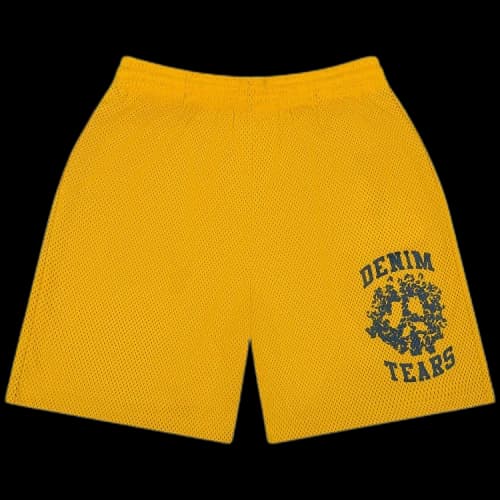 Denim Tears Denim University Mesh Shorts 'Yellow'